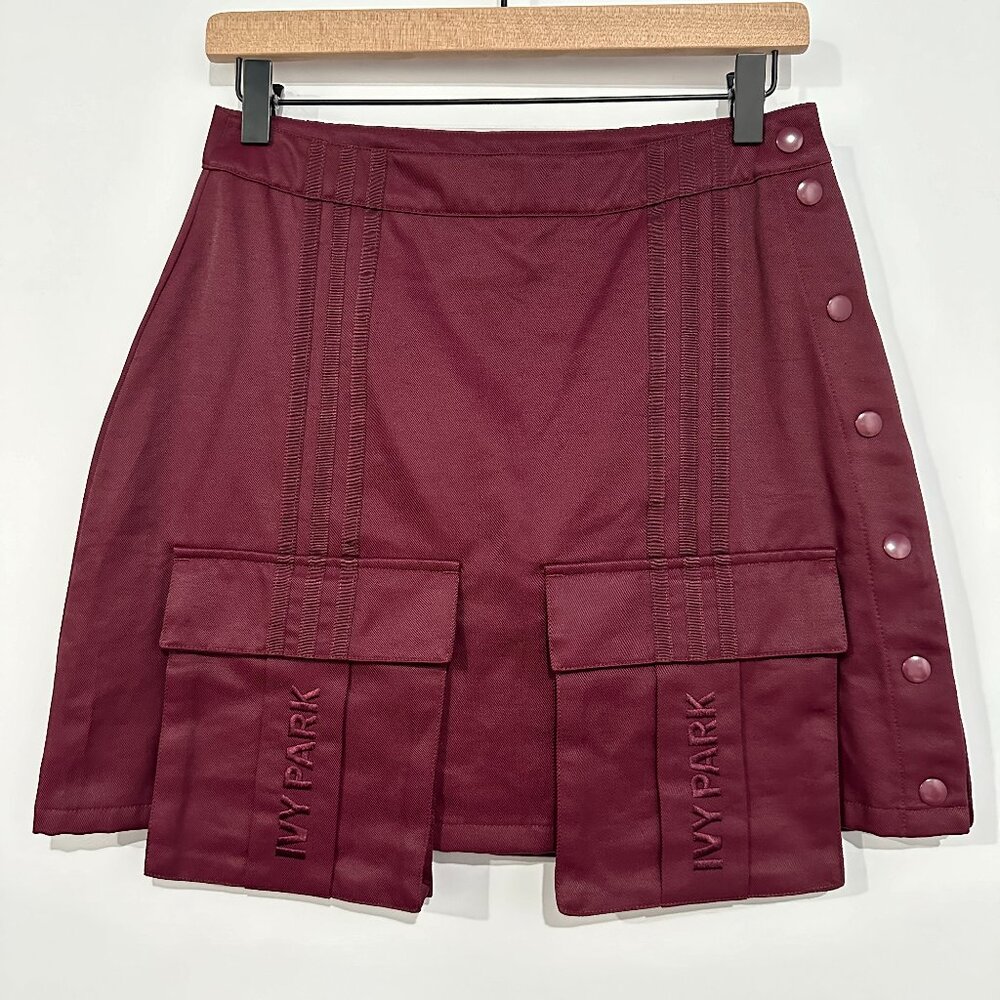 Adidas x Ivy Park Cargo Maroon Skirt Size Small Beyonce Sporty Streetwear
